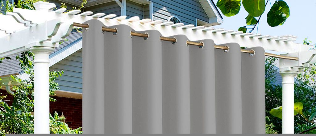 Topchances 4er-Set Übergröße Indoor Outdoor Vorhang Aussenvorhang 254*275cm(B x H), Winddicht Wasserabweisend Sichtschutz Sonnenschutz UVschutz ...