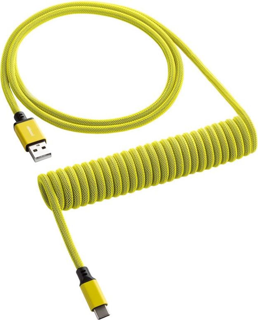 CableMod CableMod Classic Coiled Keyboard Cable USB-C zu USB Typ A Dominator Yellow