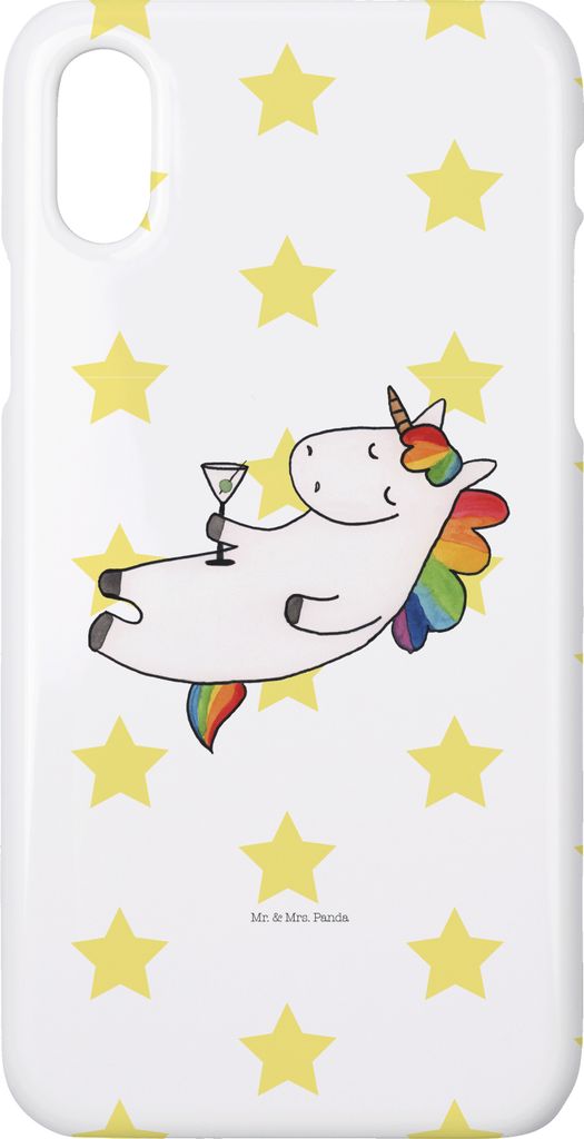 Mr. & Mrs. Panda Iphone 10 Handyhülle Einhorn Cocktail - Weiß - Geschenk, Einhörner, Handy, Caipirinha, Sekt, Hülle, Cover, X, Freundin, Geburt...
