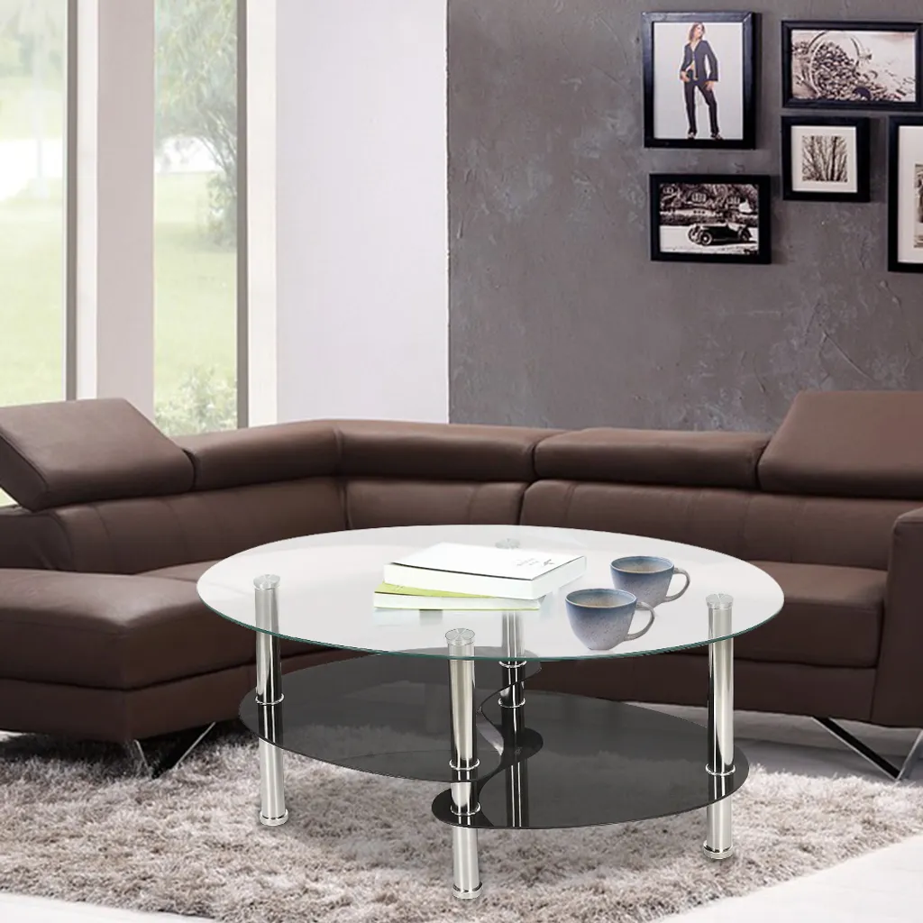 Table basse de séjour format compact 90cm idéale pour petits espaces - 2