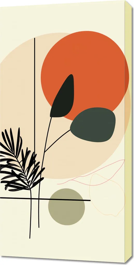 Quadro 50x100 cm Tramonto sull'oasi