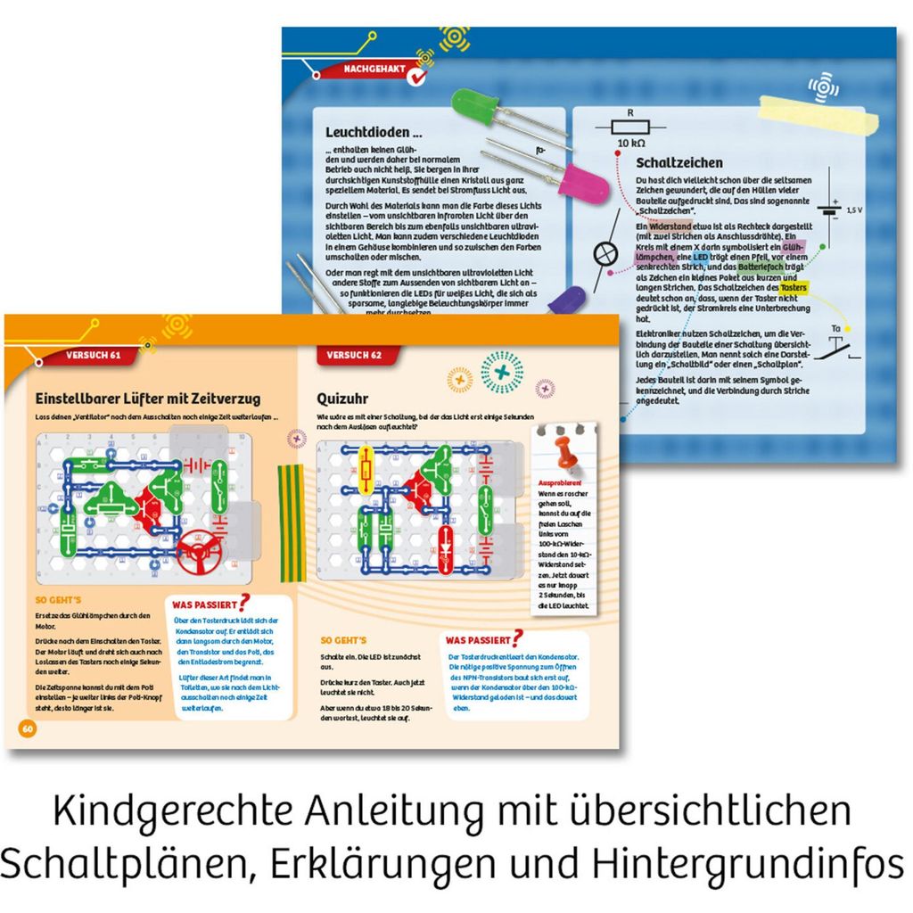 KOSMOS 620608 Easy Elektro - Big Fun, spannende Experimente zu Stromkreisen mit Reihen- und Parallelschaltungen, Radio Bauen, Sound-Anlage