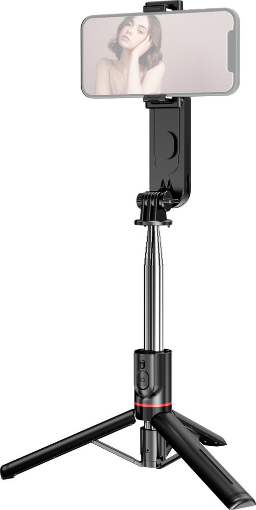 43,7-Zoll-Multifunktions-Selfie-Stick-Desktop-Stativ mit Teleskopstange, 7 Abschnitte mit Telefonclip, abnehmbarem Beauty-Fill-Licht und Fernbedien...