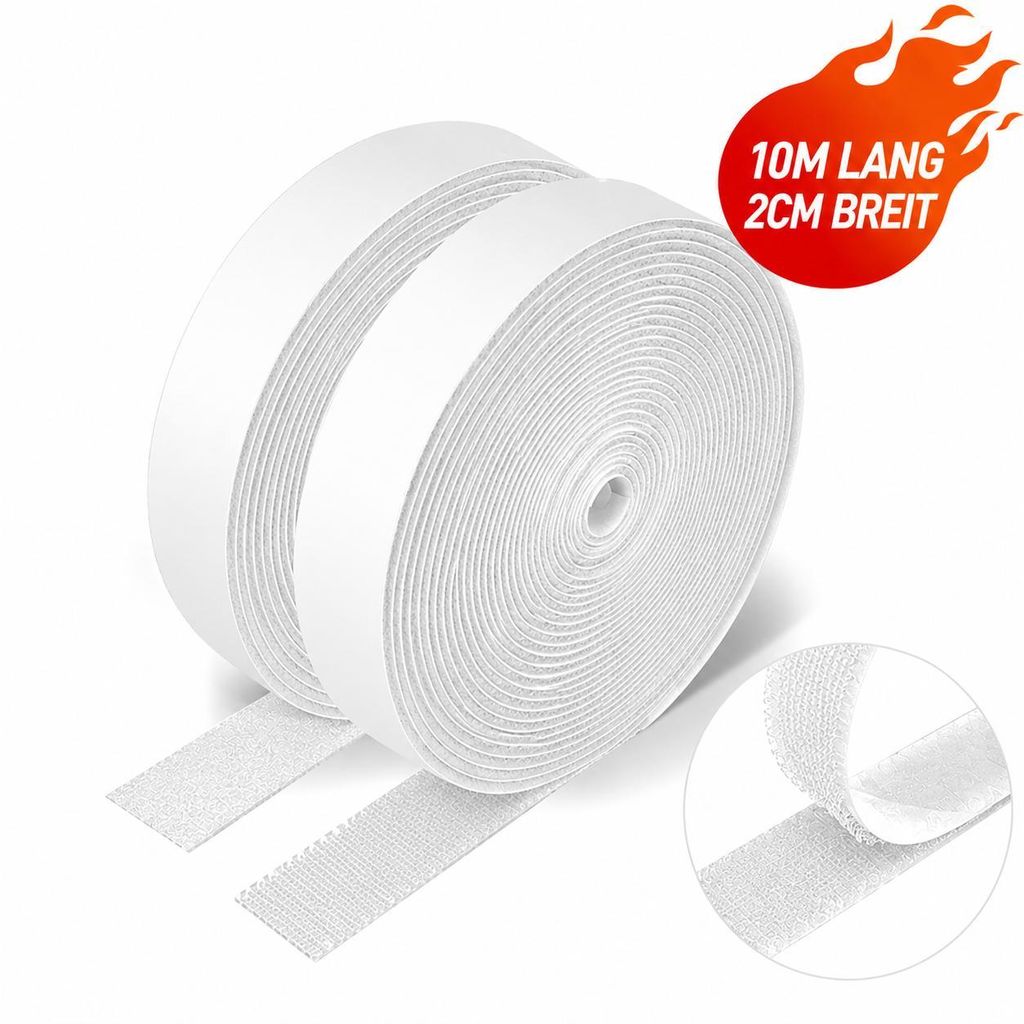 Klettband selbstklebend extra stark - 10 Meter lang, 2cm Produktbild 