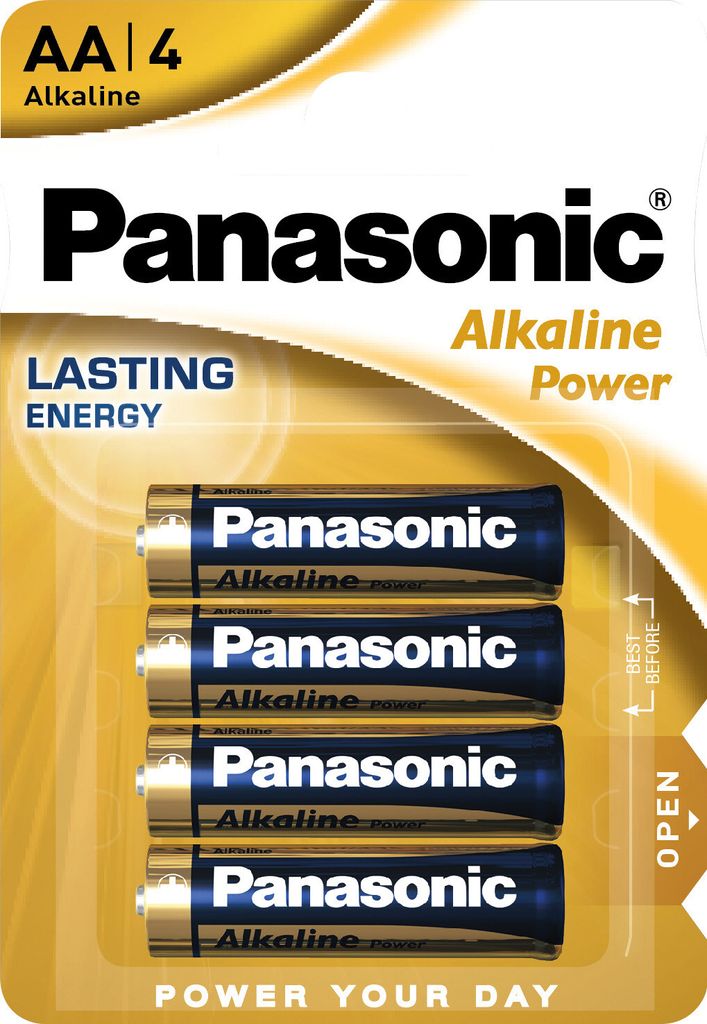 Goobay LR6 4-BL Panasonic Alkaline Power, Einwegbatterie, Produktbild 