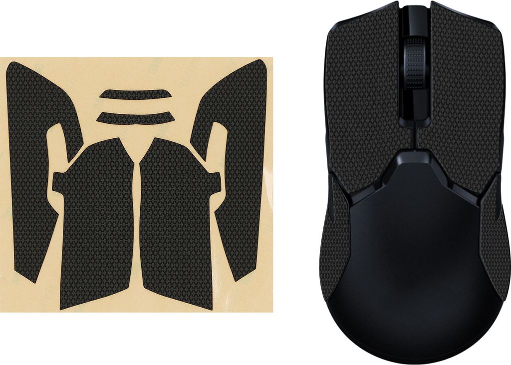 kwmobile Gaming Maus Grip Tape kompatibel mit Razer Viper Ultimate Maus - Rutschfestes Griffband für PC Maus - Schwarz