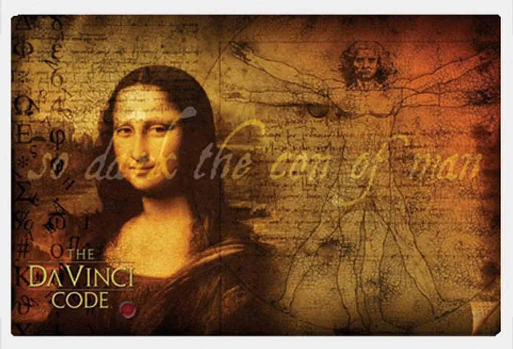 Set Poster Cinema Da Vinci Code + Cornice Bianca Shinsuke 61x91,5