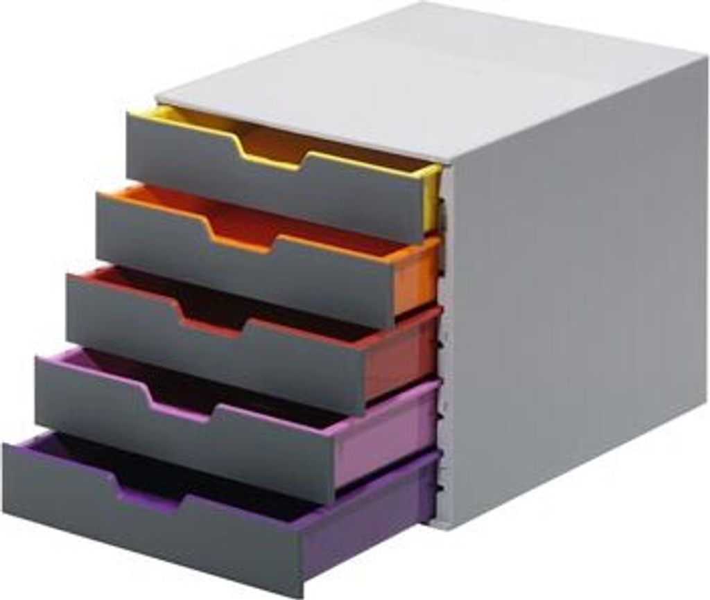 Odolný zásuvkový box VARICOLOR 5 priehradiek štítky Obrázok produktu 3