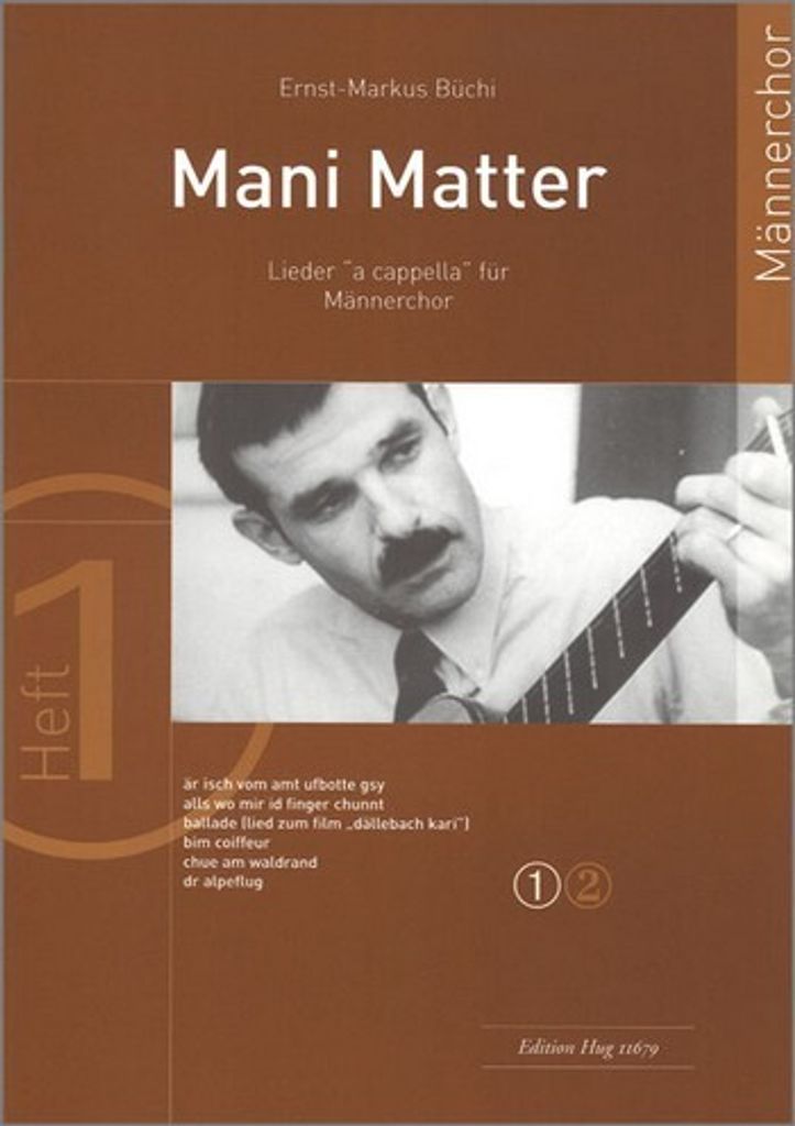 Lieder Band 1 für Männerchor a cappella Partitur