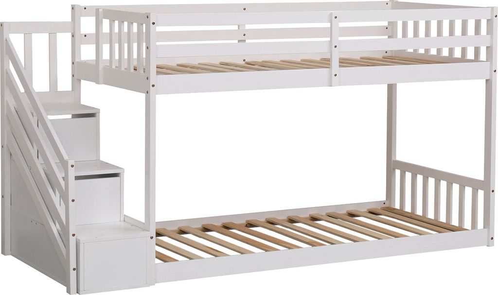 Lits superposés pour enfants 190x90cm blanc CELESTINE Image du produit 