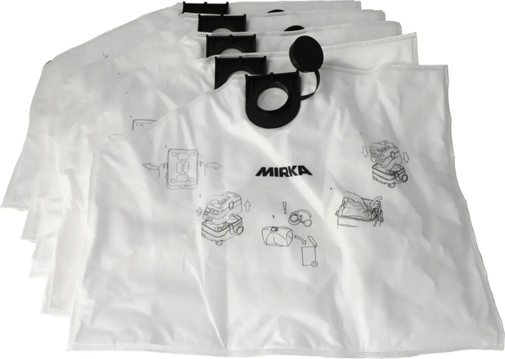 Staubsaugerbeutel aus Vlies für staubsauger MIRKA DEXOS 1217 M AFC (5 Stück)