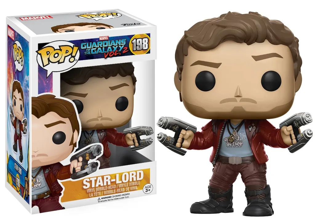 Figurine Star-Lord Pop Marvel avec Masque et Blasters Version Vinyle