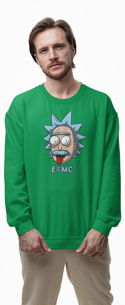 D&B Design Uni Pullover SWMO00054 Rick And Morty Grün-Größe XL