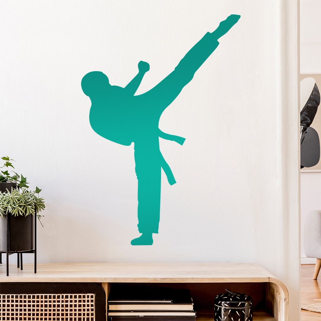 Karate Kampfsport Kämpfer Wandtattoo Wandaufkleber Wall Sticker - Dekoration, Küche, Wohnzimmer, Schlafzimmer, Badezimmer