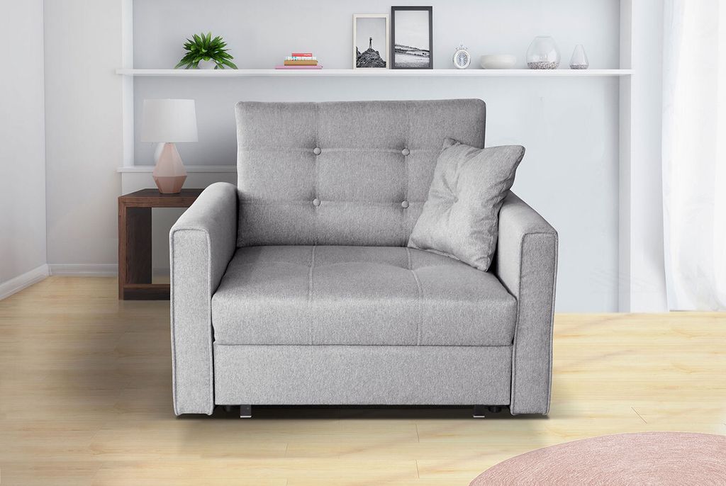Rozkladacie kreslo s úložným priestorom BELA LUX 1 - šedé Obrázok produktu 
