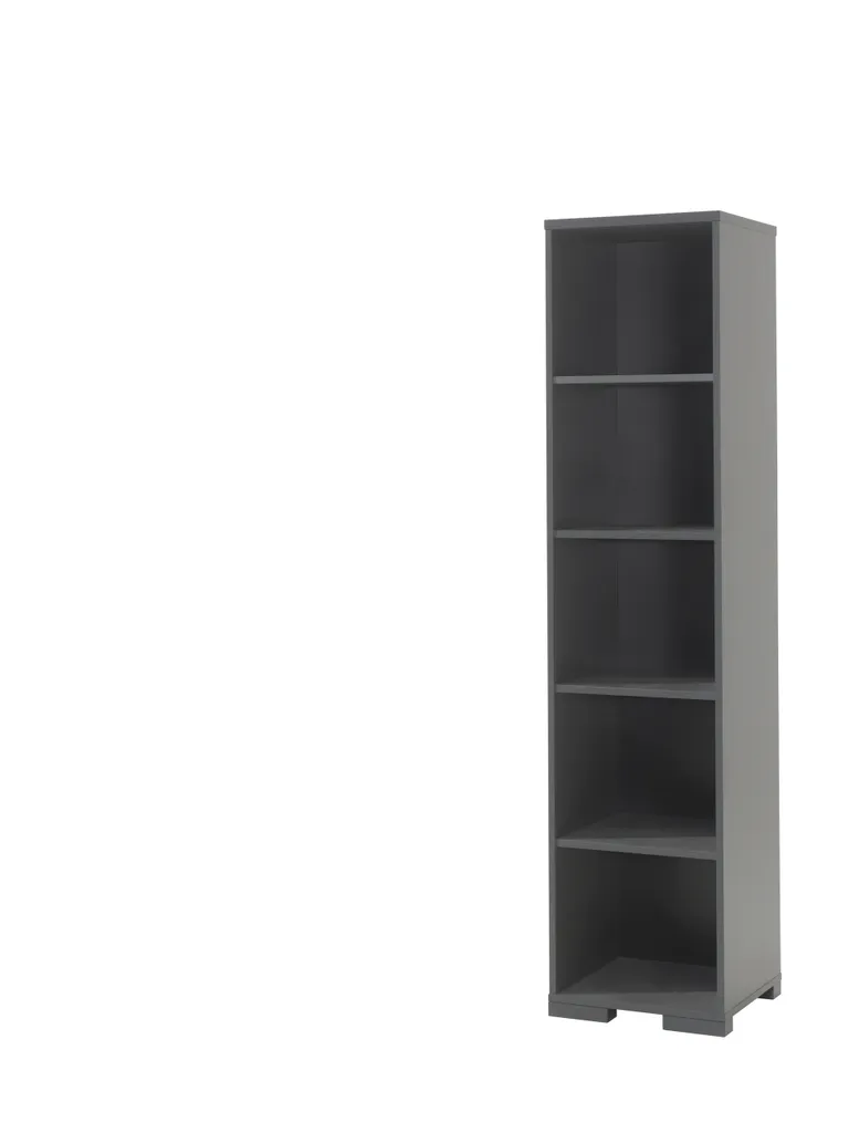 LONDON Étagère à 5 compartiments gris anthracite design industriel