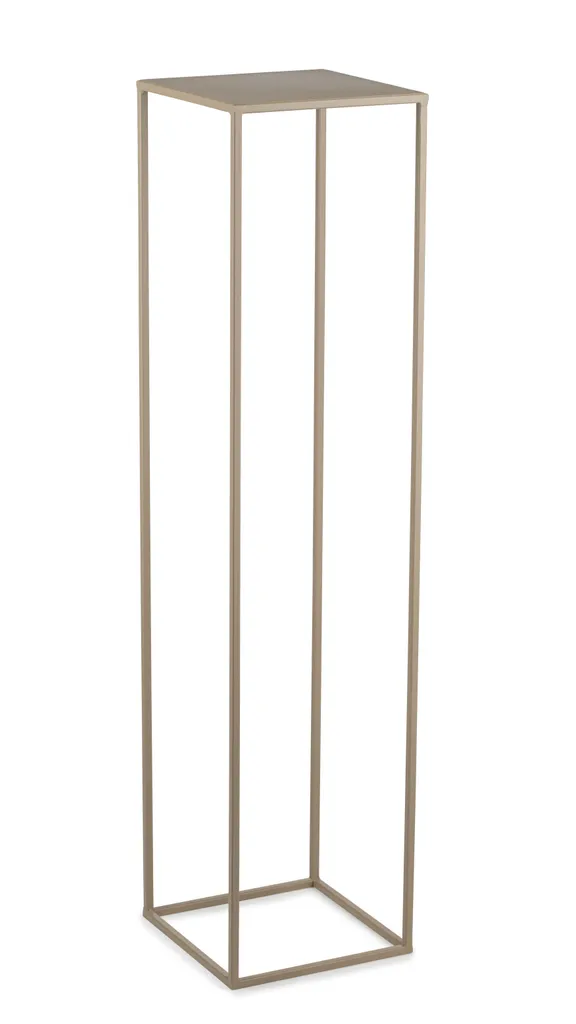 Support plantes haut métal beige : gagnez de la place avec style