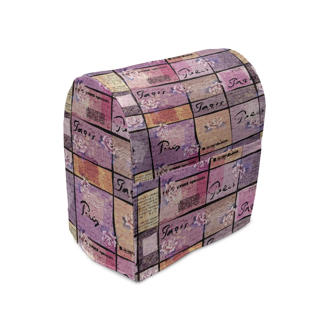 Housse pour mixeur ABAKUHAUS Vintage en rose et noir - 36 x 39 x 24 cm