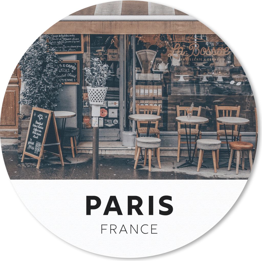 MuchoWow Mauspad Mousepad Paris - Frankreich - Cafe 20x20 cm - Mousepads - Maus Mat - Pad - Mausunterlage - Schreibtischmatte