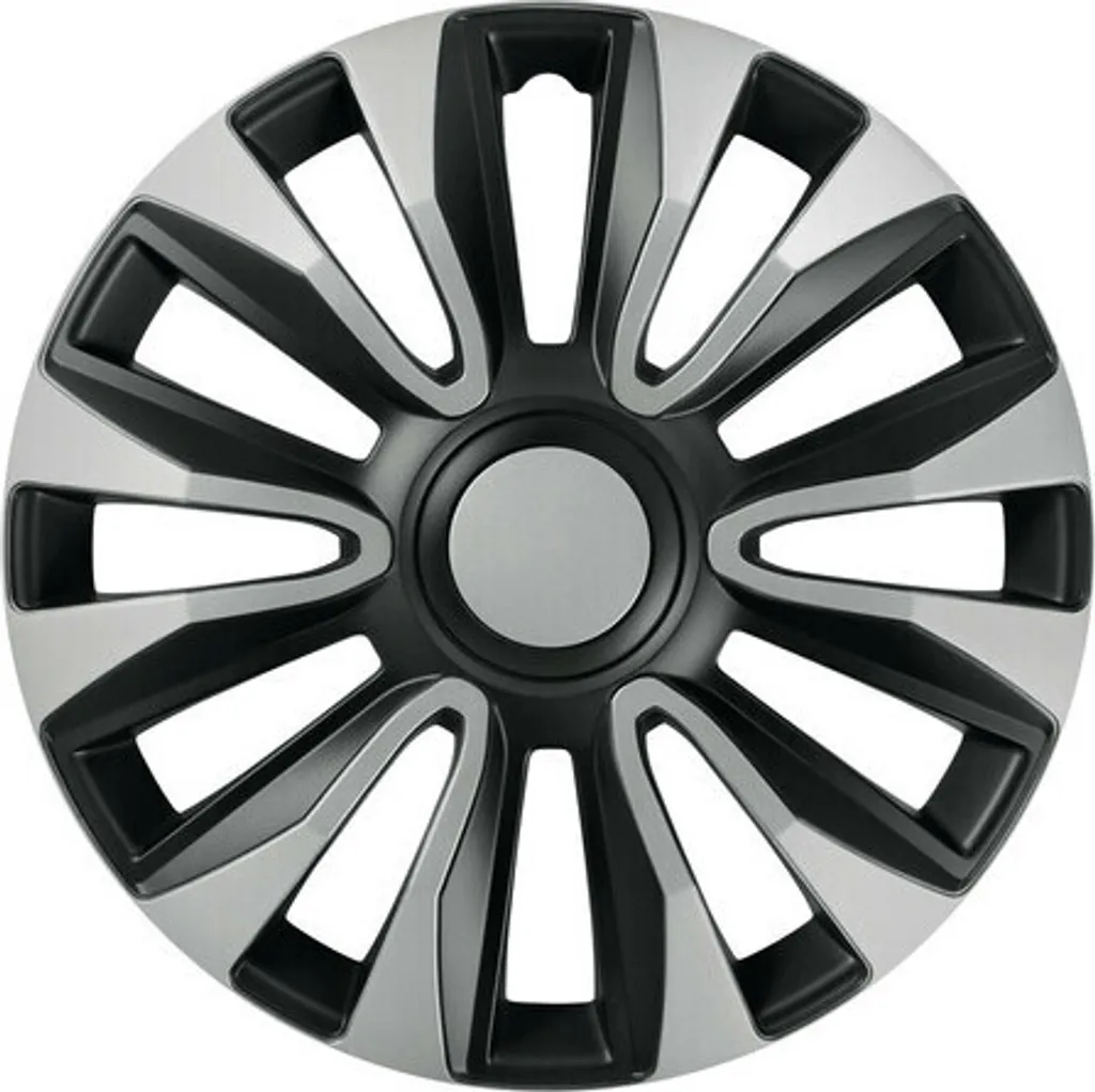 Enjoliveurs 14 pouces Avalone Silver & Black au design sport haut de gamme