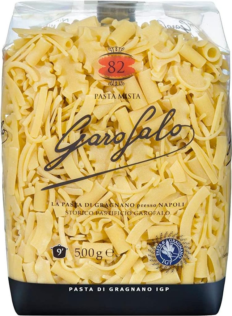 5x Garofalo Pasta di Gragnano IGP Pasta Mista N° 82 Hartweizengrieß Pasta 100% Neapolitanische Pasta Kurze Pasta Packung mit 500g
