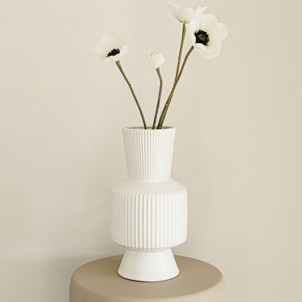 Indore Home – Boho-Vase – Blumenvase – Gerippte Vase – Produktbild 