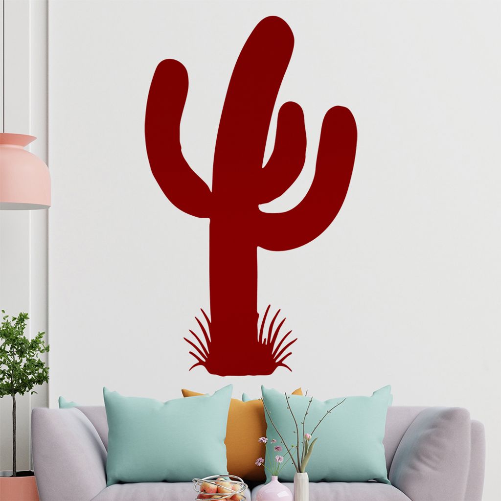 KIWISTAR Kaktus - Wüste Stachel Trocken Wandtattoo in 6 Größen - Wandaufkleber Wall Sticker - Dekoration, Küche, Wohnzimmer, Schlafzimmer, Bade...