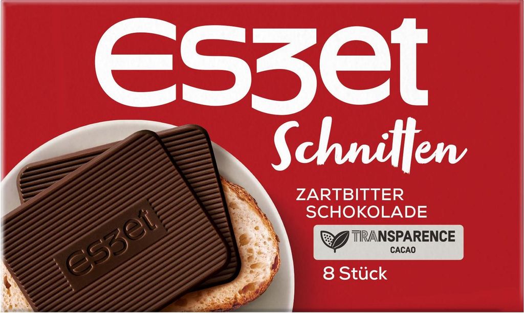 Eszet Schnitten Zartbitter Schokolade 8er Produktbild 
