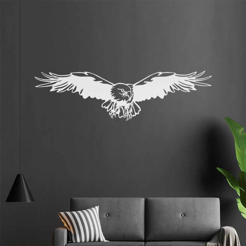 Adler Wandtattoo in 6 Größen - Wandaufkleber Wall Sticker - Dekoration, Küche, Wohnzimmer, Schlafzimmer, Badezimmer