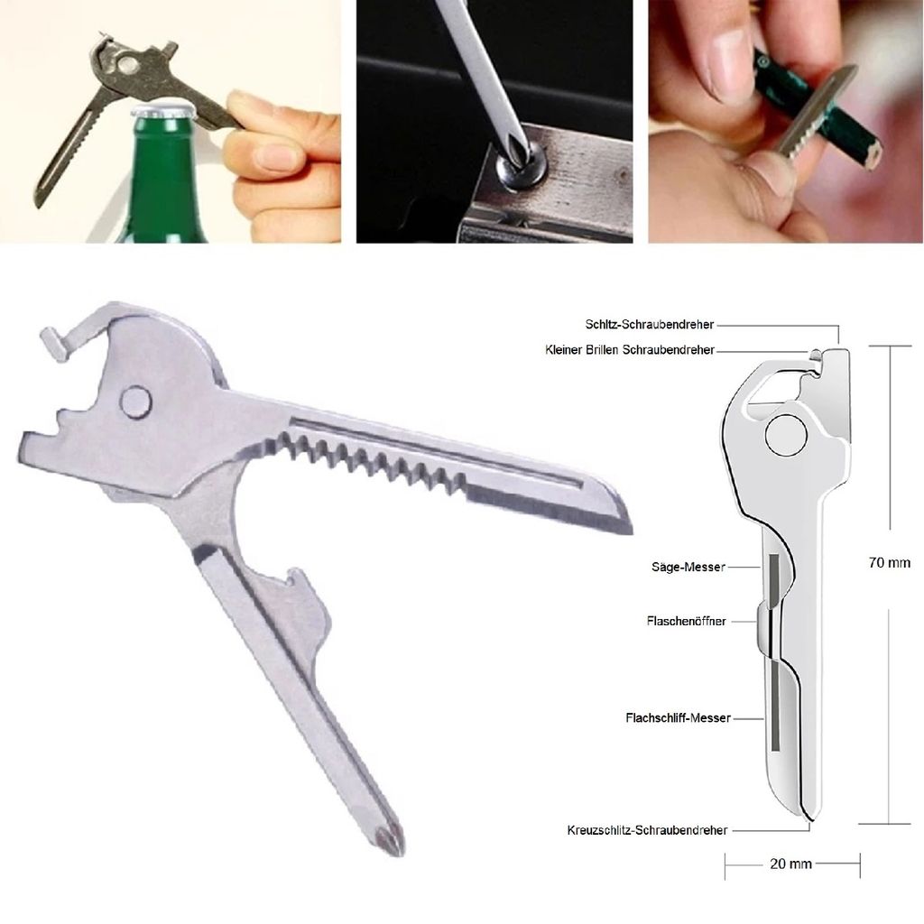 6in1 Taschenmesser Schlüssel Messer