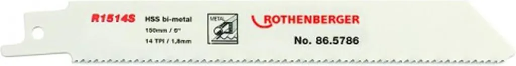 Lame de scie universelle Rothenberger 200 x 20 x 0,9 mm 18 TPI - Lot de 5