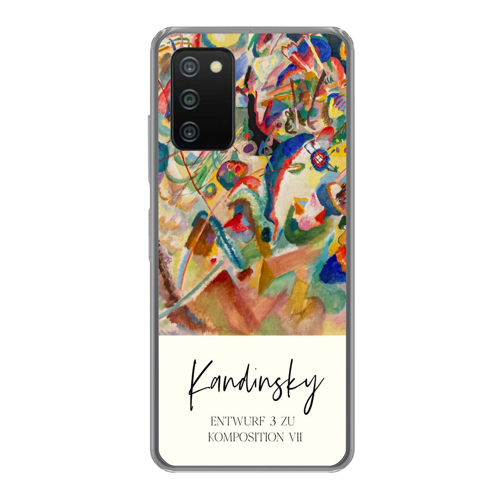 MuchoWow Handyhülle Schutzhülle Hülle für Samsung Galaxy A03s Entwurf 3 zu komposition VII - Kandinsky - Alte Meister Silikon Softcase Handy ...