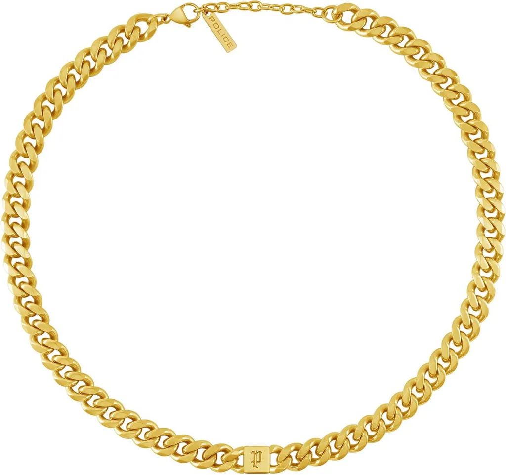 Collier homme acier doré Police Interstellar PEAGN0077902 luxueux