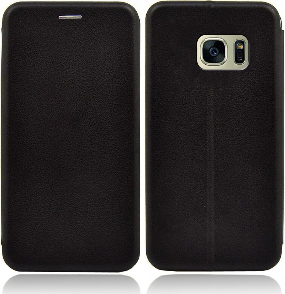 Handy Schutz Hülle für Samsung Galaxy S7 Edge Handytasche mit Magnetdeckel Kartenfach und Standfunktion Klapphülle Schwarz