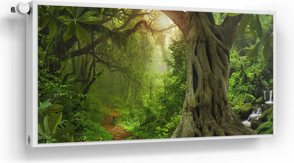DEQORI Magnetmatte Heizung beschreibbar 120x60 cm 'Urwaldgeheimnis' Magnetfolie