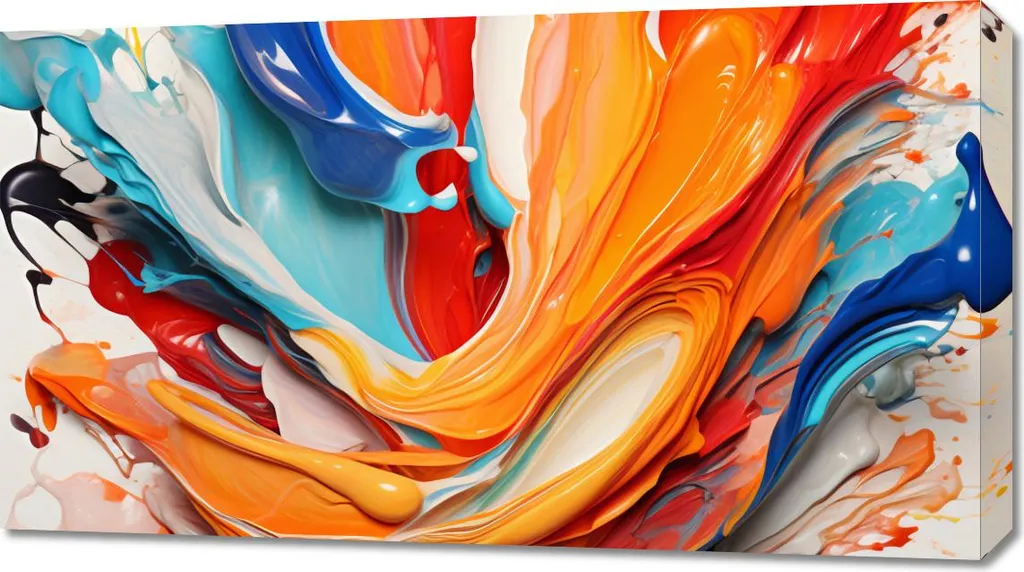 Quadro 90x50cm Onde Danzanti | Tela Moderna per Soggiorno e Camera