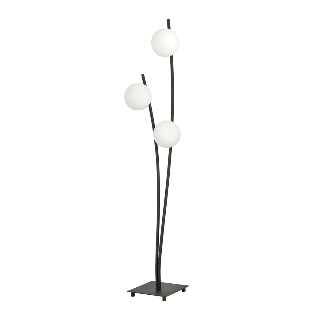 Lampadaire design pour chambre ou salon HUNTER LP3 noir et blanc