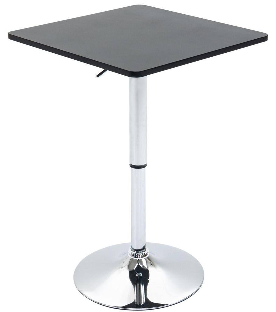 Höhenverstellbarer Bartisch 360° drehbar, Sitzhöhe 69-91 cm, kratzfeste Füße, Metallbasis mit galvanisierter Oberfläche, MDF-Tischplatte, Sch...