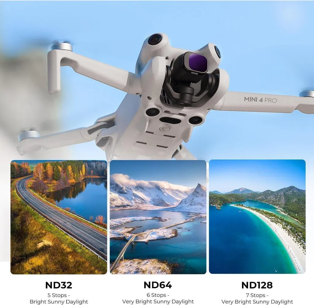 Filtre ND DJI Mini 4 Pro Multicouche - Pack 6 Pièces Haute Définition - 5
