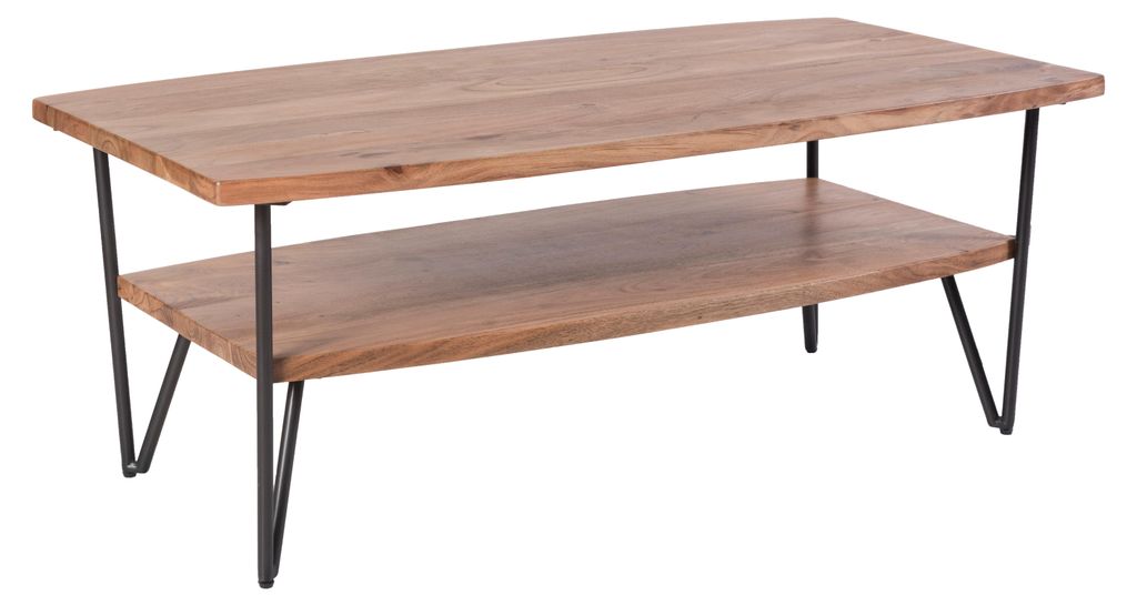 Couchtisch AXEL - Akazie Braun 45x60x110cm | Sofatisch Wohnzimmertisch