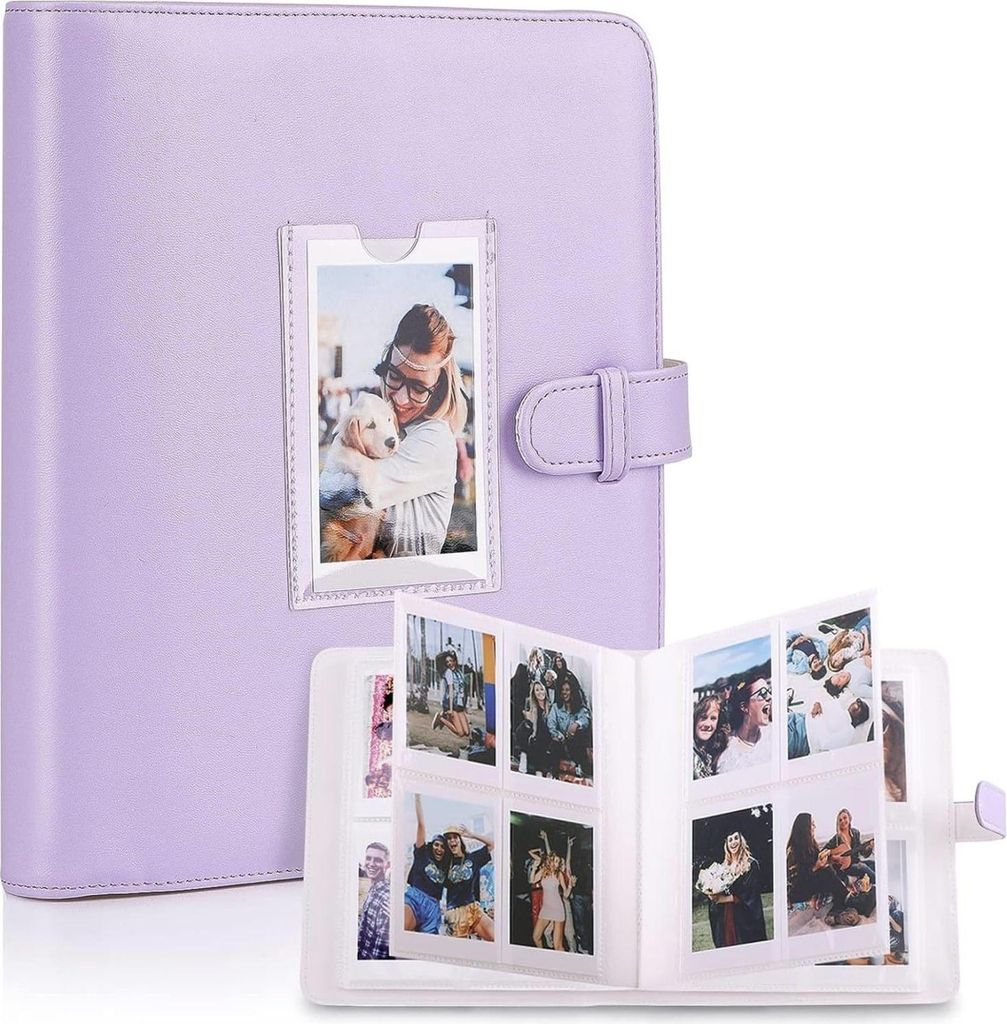 Fotoalbum mit 272+1 Taschen kompatibel mit Instax 3 Zoll Film- kompatibel mit Fujifilm Instax Mini 90 9 8 8+ 70 7c 7s 11 50s 7+ 25 Mini LiPlay Mini...