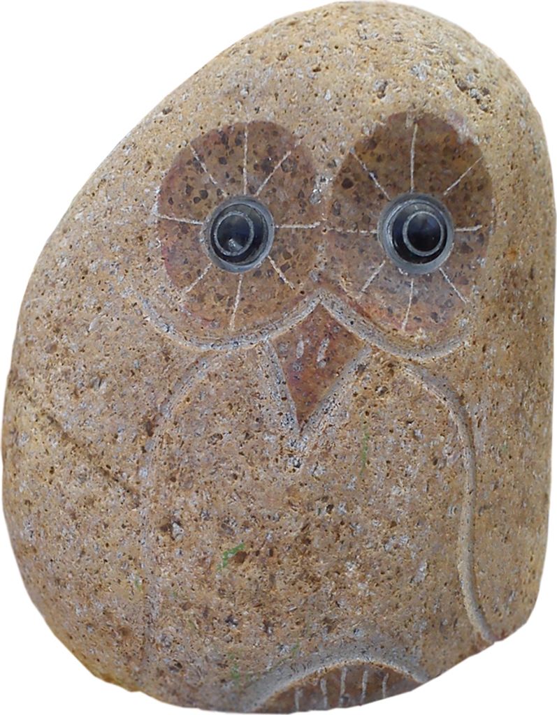 Dehner Dekofigur Eule, ca. 9 x 16 x 15 cm, Granit, grau, sortiert