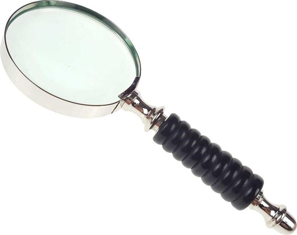 Leselupe Handlupe Vergrößerungsglas Glas vernickelt #39822