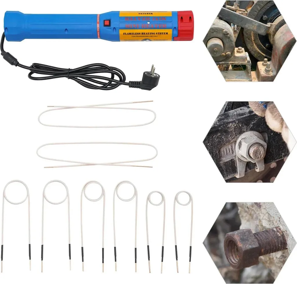 Kit induction 1100W - Chauffe rapide 800°C - 8 Bobines pour vis et écrous - 3