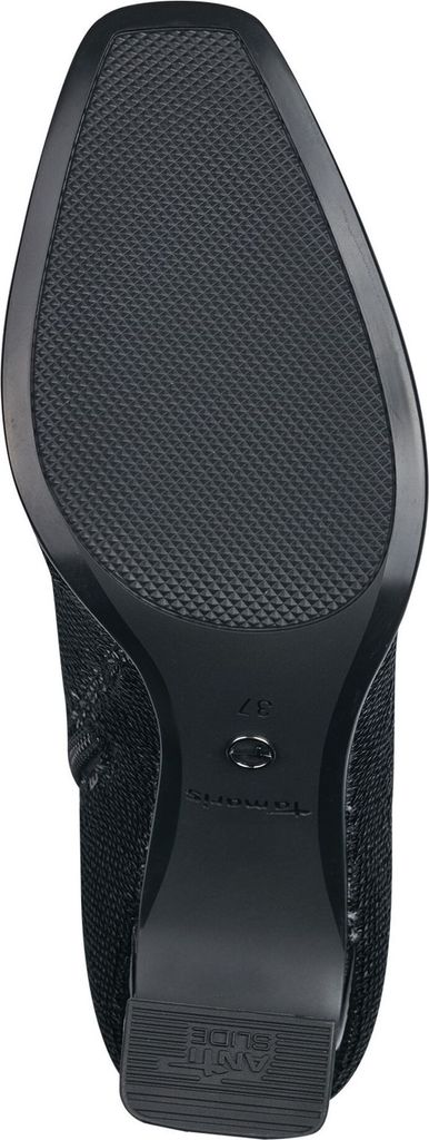Tamaris Damen Stiefel Party Langschaft Glitzer Karreespitze elegant 1-25057-29, Größe:39 EU, Farbe:Schwarz