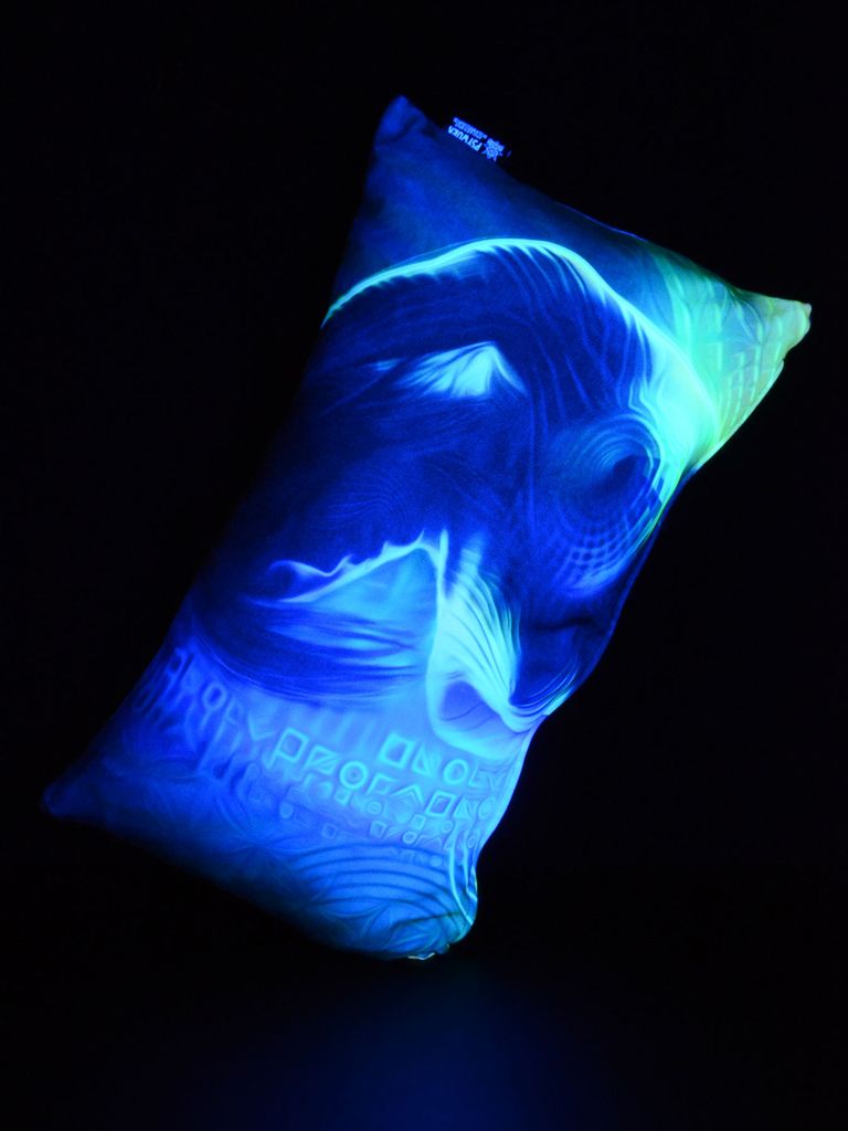 PSYWORK Schwarzlicht Kissen Neon "Prismatic", 30x50cm