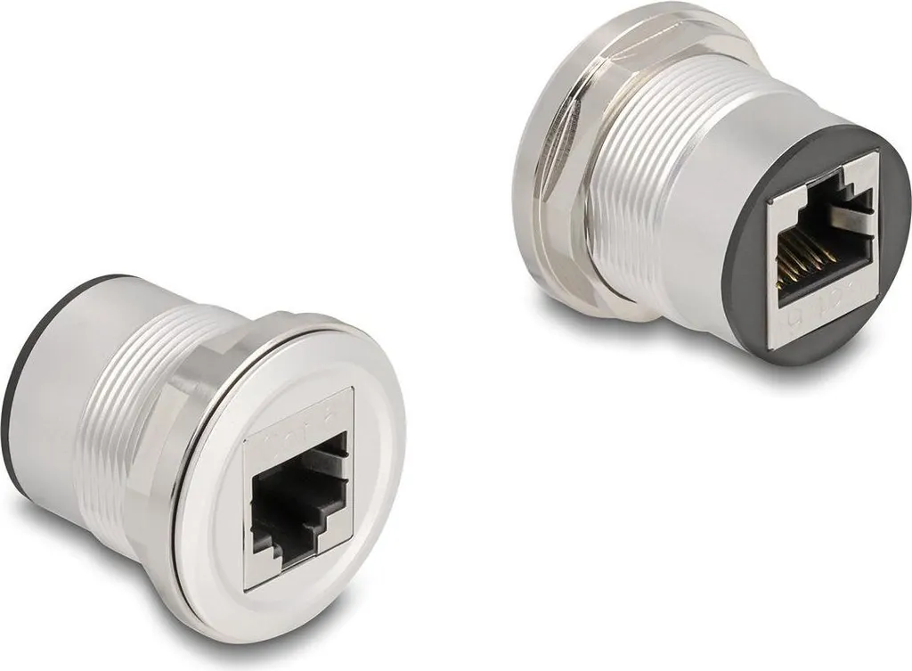 Prise RJ45 Cat.6 femelle pour panneau de brassage en aluminium gris