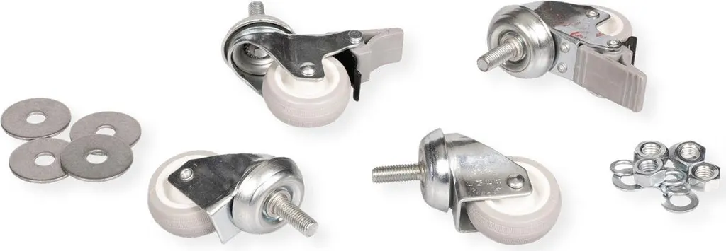 ROLINE 26.21.0023 Set 4 Ruote Girevoli per Armadio a Muro 250kg