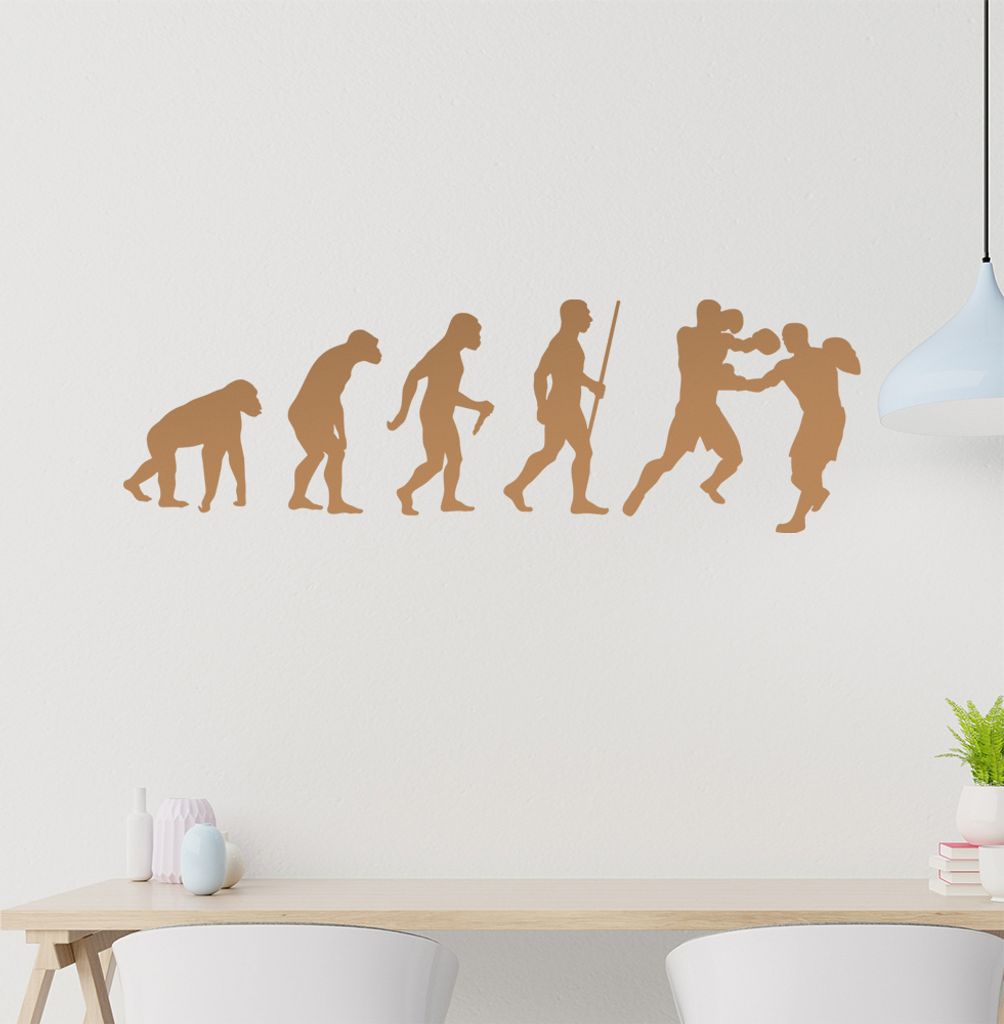 Boxen Knockout Evolution Wandtattoo Wandaufkleber Wall Sticker - Dekoration, Küche, Wohnzimmer, Schlafzimmer, Badezimmer