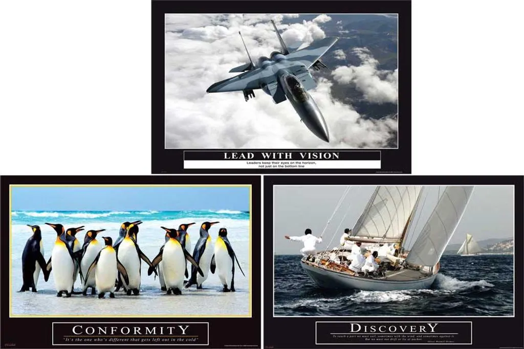 Posters Motivation Discovery Lead Set 3 et 20 Adhésifs Tesa Inclus